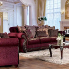 Canapé fauteuil roulant capitonné traditionnel