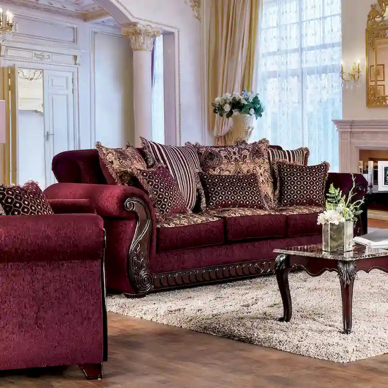 Canapé fauteuil roulant capitonné traditionnel