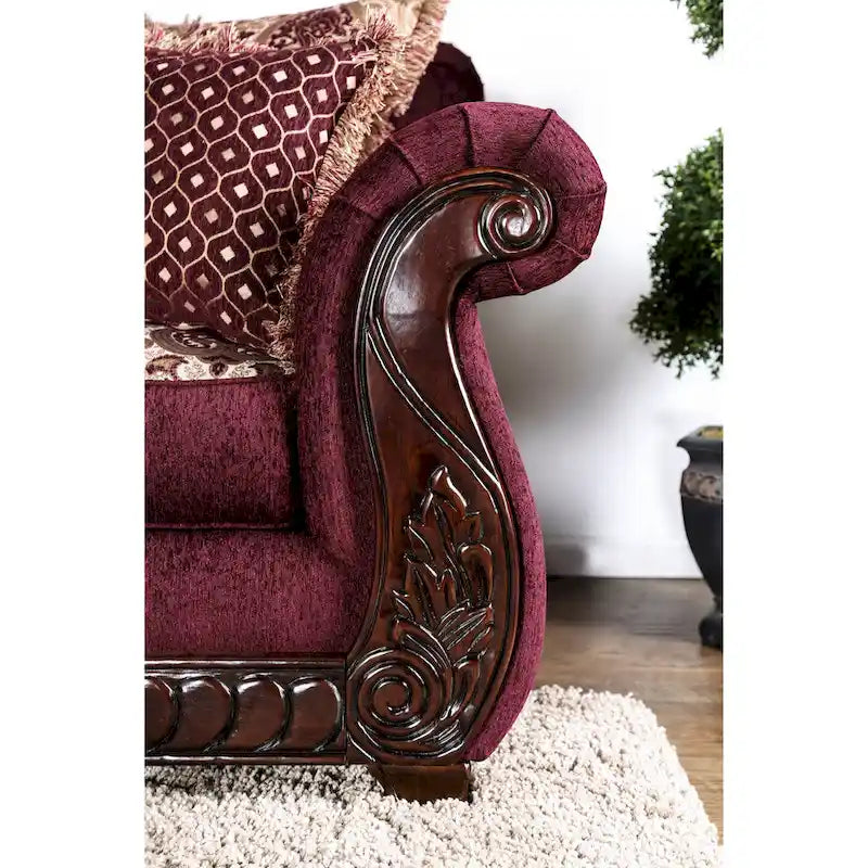 Canapé fauteuil roulant capitonné traditionnel