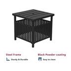 Table de bistro de jardin en acier avec trou pour parasol