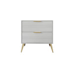 Table de chevet en bois contemporaine à 2 tiroirs