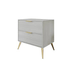 Table de chevet en bois contemporaine à 2 tiroirs