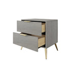 Table de chevet en bois contemporaine à 2 tiroirs