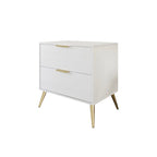 Table de chevet en bois contemporaine à 2 tiroirs