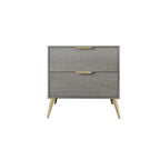 Table de chevet en bois contemporaine à 2 tiroirs