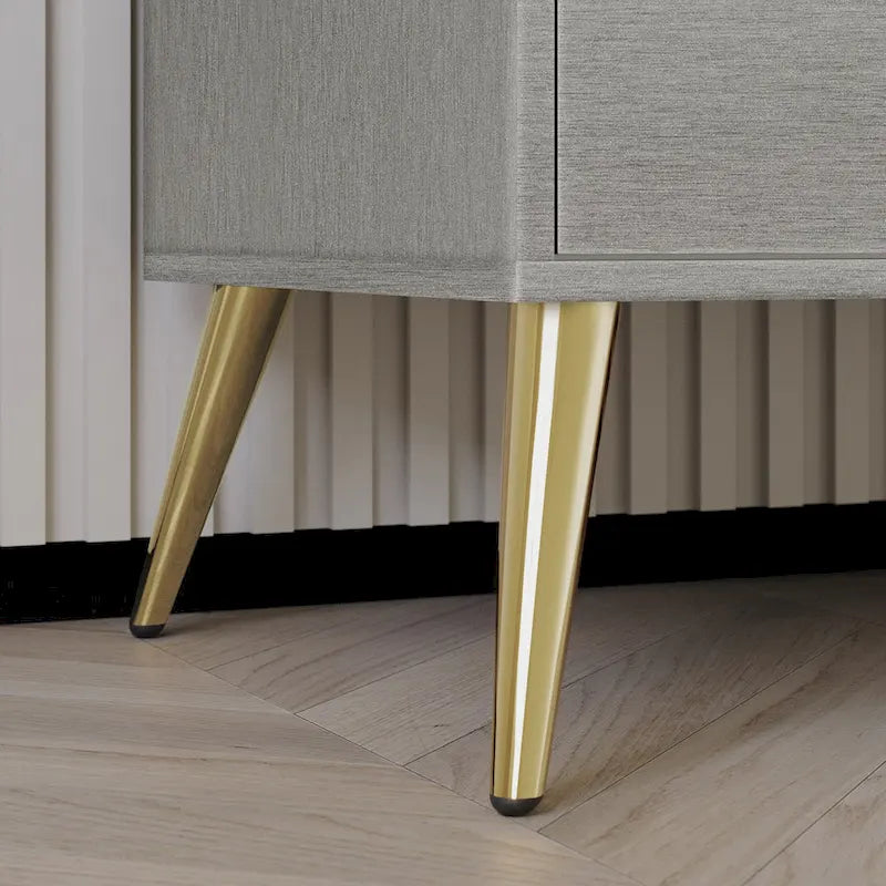 Table de chevet en bois contemporaine à 2 tiroirs