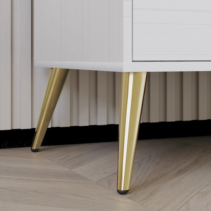 Table de chevet en bois contemporaine à 2 tiroirs