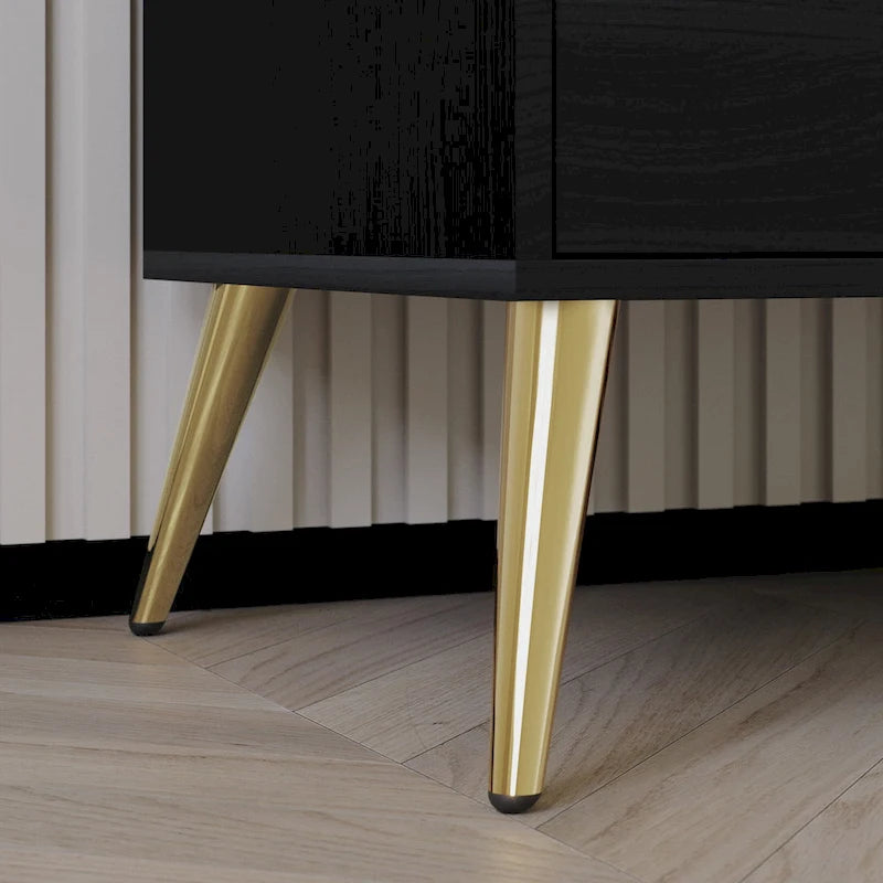 Table de chevet en bois contemporaine à 2 tiroirs