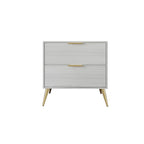 Table de chevet en bois contemporaine à 2 tiroirs