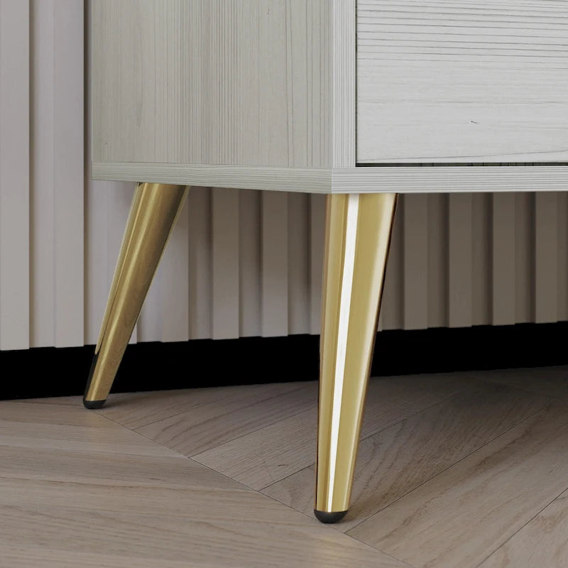 Table de chevet en bois contemporaine à 2 tiroirs