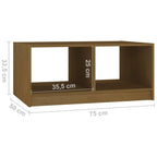 Table basse en pin massif 29.5x13.2 Table d'appoint canapé Plusieurs coloris - 29.5 x 19.7 x 13.2