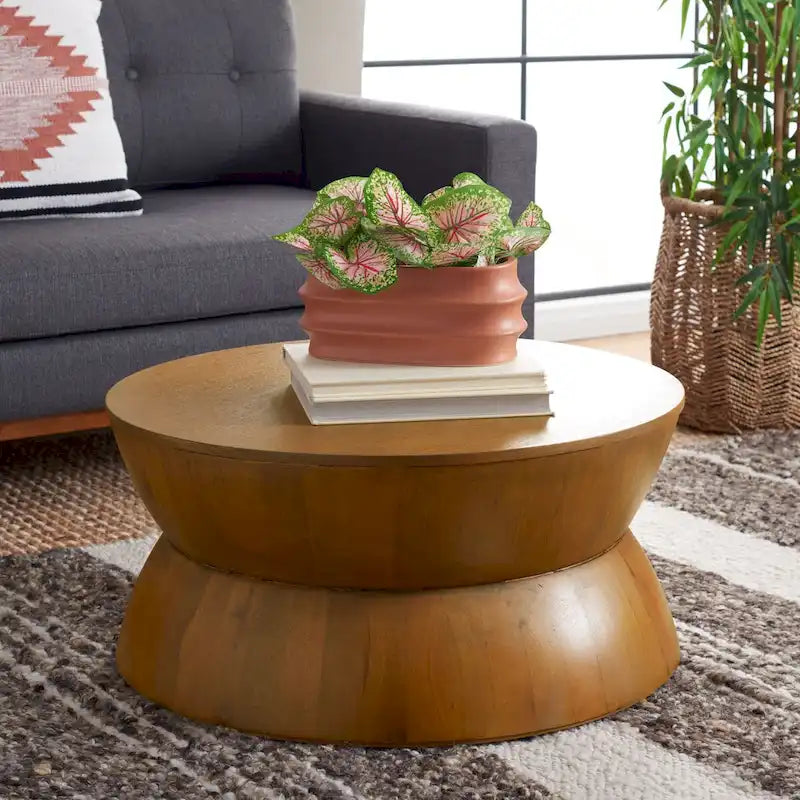 Table Basse Ronde Moderne Contemporaine. - 30 L x 30 P x 14 H - 30Lx30Px14H