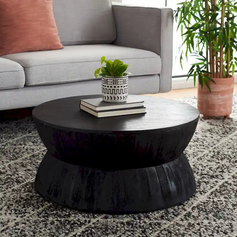 Table Basse Ronde Moderne Contemporaine. - 30 L x 30 P x 14 H - 30Lx30Px14H