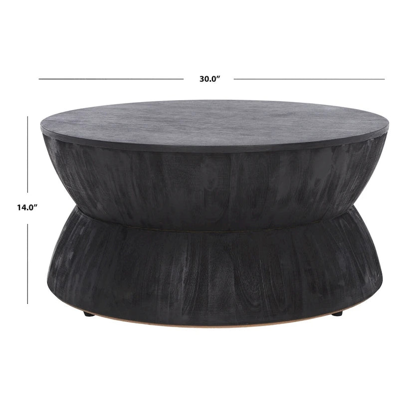 Table Basse Ronde Moderne Contemporaine. - 30 L x 30 P x 14 H - 30Lx30Px14H