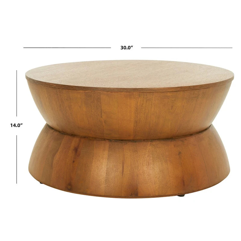 Table Basse Ronde Moderne Contemporaine. - 30 L x 30 P x 14 H - 30Lx30Px14H