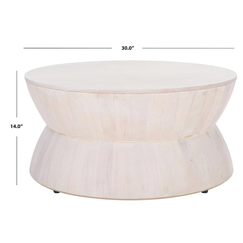 Table Basse Ronde Moderne Contemporaine. - 30 L x 30 P x 14 H - 30Lx30Px14H