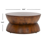 Table Basse Ronde Moderne Contemporaine. - 30 L x 30 P x 14 H - 30Lx30Px14H