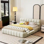 Cadre de lit plateforme Queen Size avec tissu épais