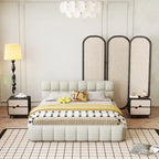 Cadre de lit plateforme Queen Size avec tissu épais