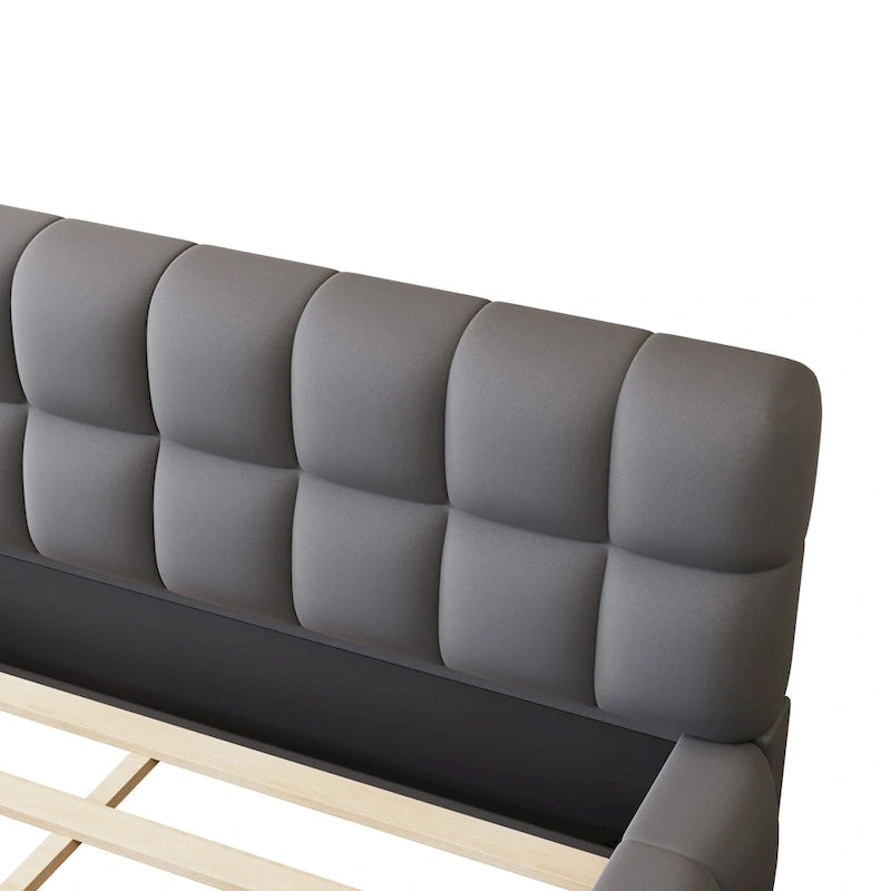 Cadre de lit plateforme Queen Size avec tissu épais