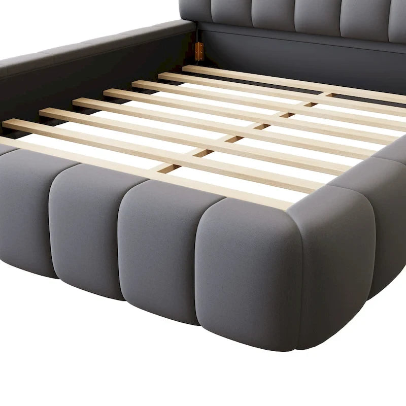 Cadre de lit plateforme Queen Size avec tissu épais