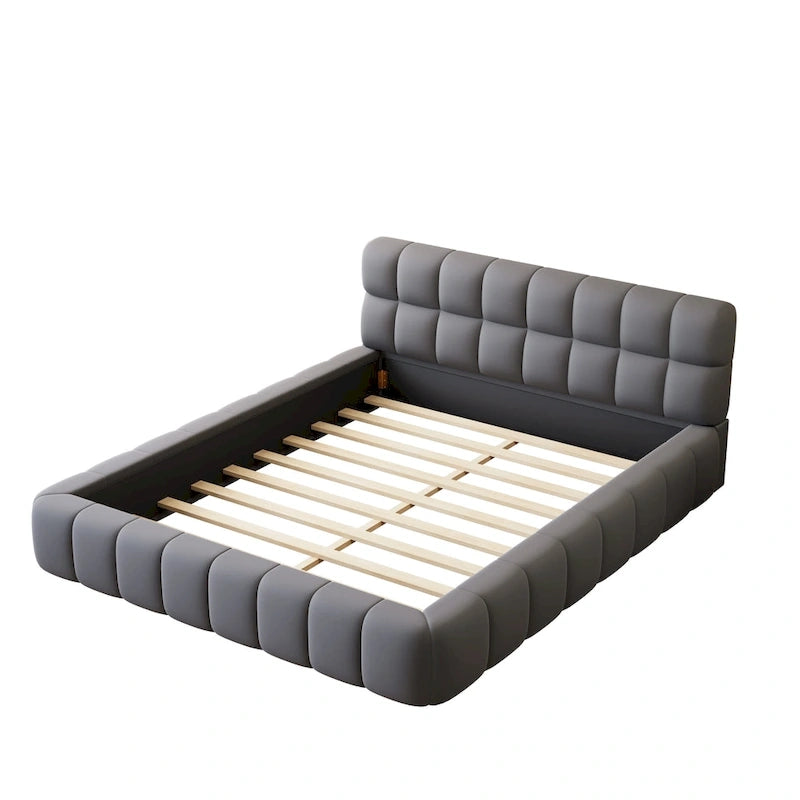 Cadre de lit plateforme Queen Size avec tissu épais