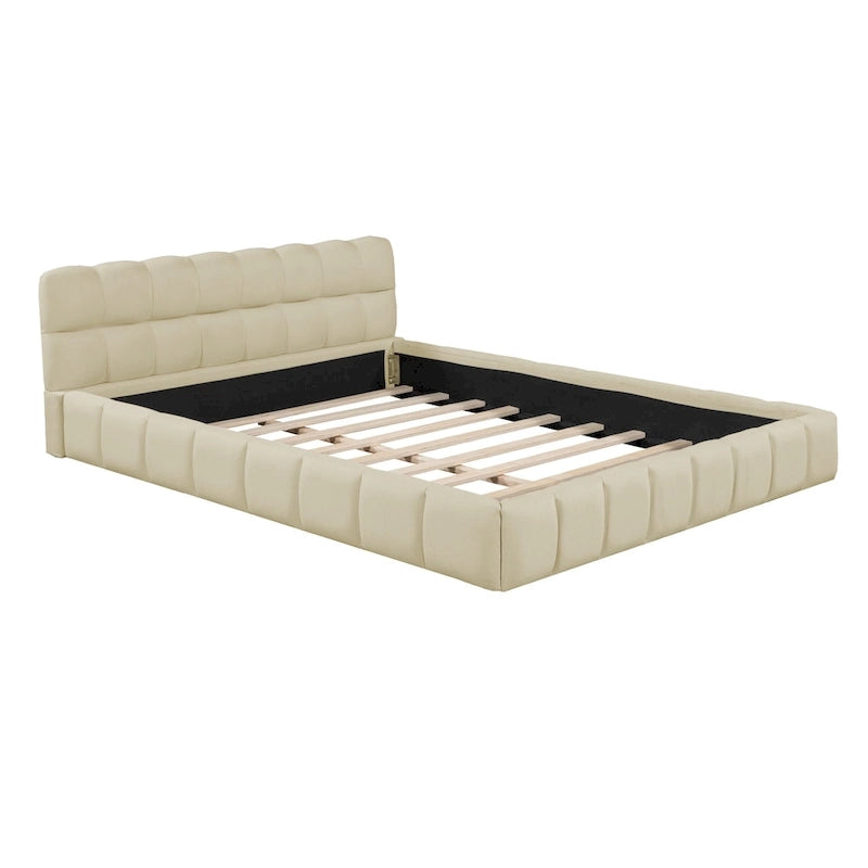 Cadre de lit plateforme Queen Size avec tissu épais
