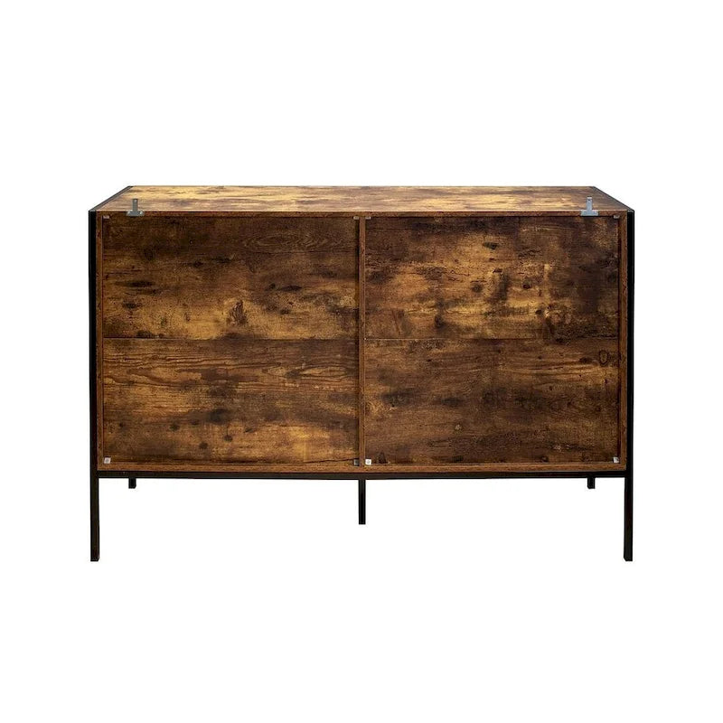 Commode rustique marron à 6 tiroirs ou lot de 2 tables de chevet