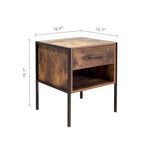 Commode rustique marron à 6 tiroirs ou lot de 2 tables de chevet