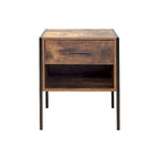 Commode rustique marron à 6 tiroirs ou lot de 2 tables de chevet