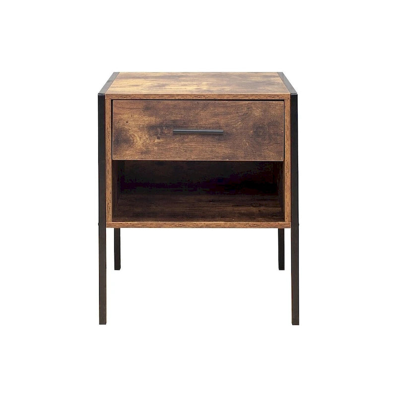 Commode rustique marron à 6 tiroirs ou lot de 2 tables de chevet