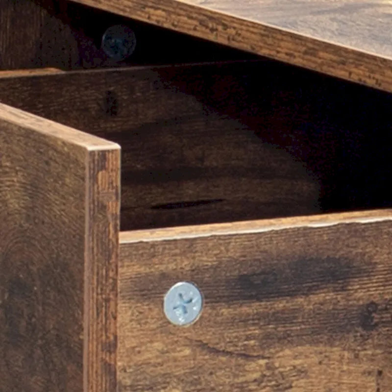 Commode rustique marron à 6 tiroirs ou lot de 2 tables de chevet