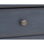 Table de chevet, aucun assemblage requis, finition velours côtelé bleu
