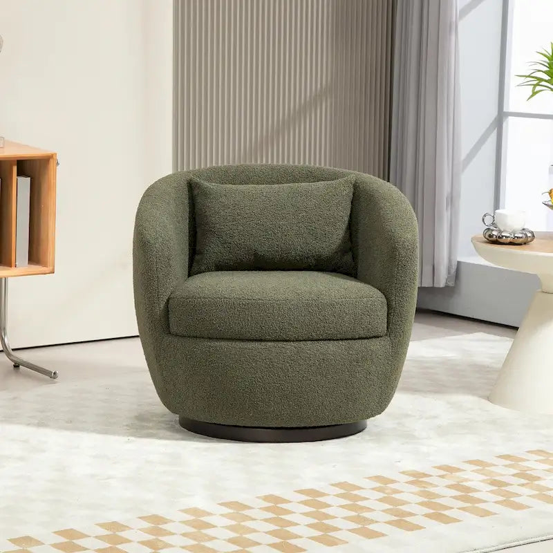 Fauteuil pivotant cylindrique moderne avec rangement
