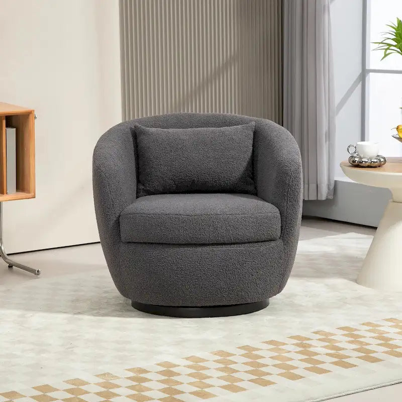 Fauteuil pivotant cylindrique moderne avec rangement