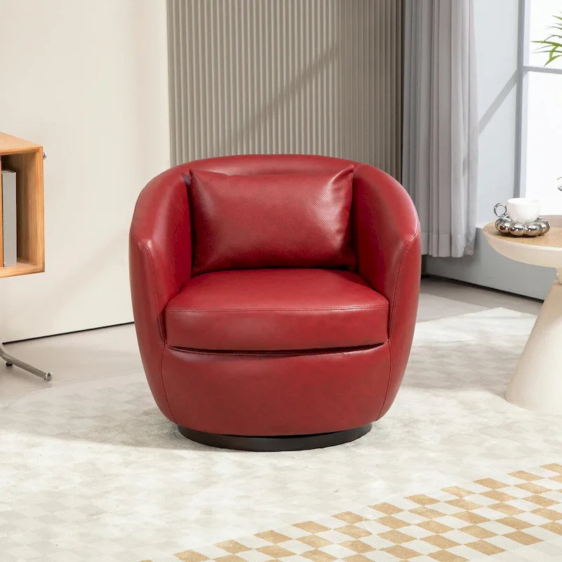 Fauteuil pivotant cylindrique moderne avec rangement