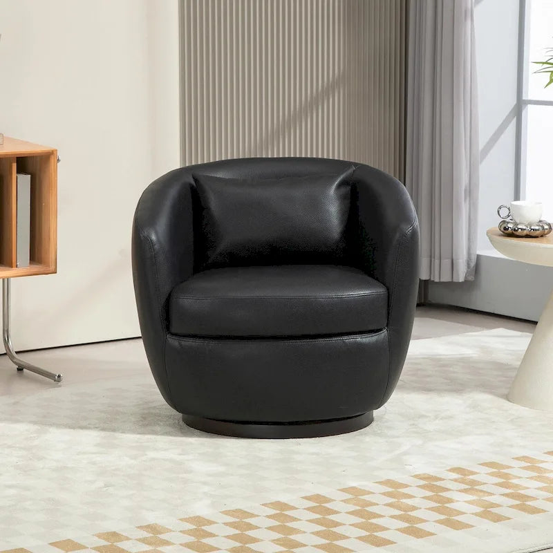 Fauteuil pivotant cylindrique moderne avec rangement
