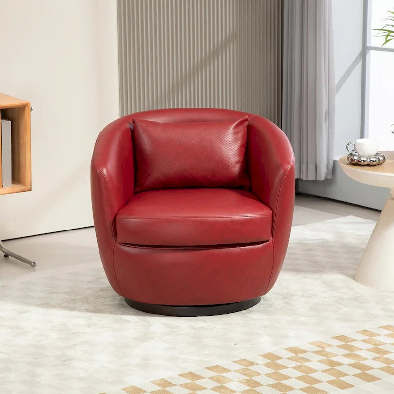 Fauteuil pivotant cylindrique moderne avec rangement