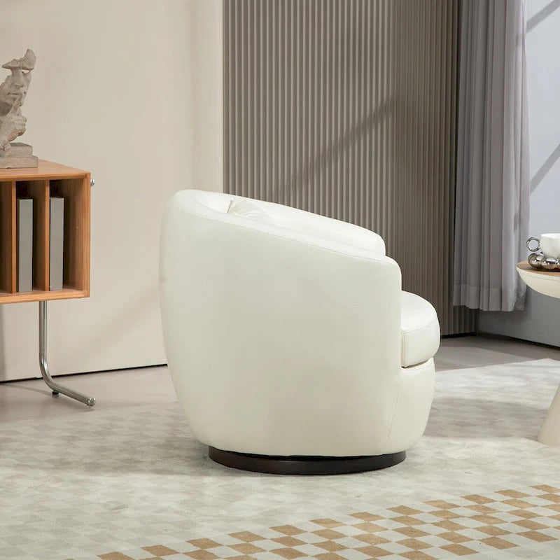 Fauteuil pivotant cylindrique moderne avec rangement