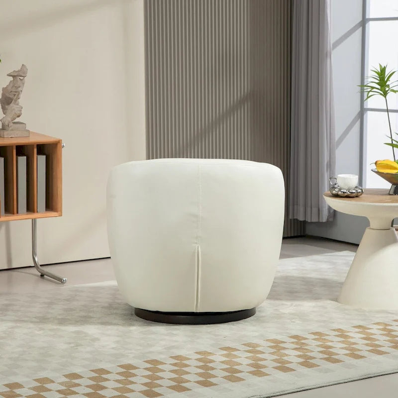 Fauteuil pivotant cylindrique moderne avec rangement
