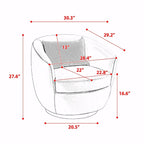 Fauteuil pivotant cylindrique moderne avec rangement