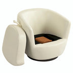 Fauteuil pivotant cylindrique moderne avec rangement