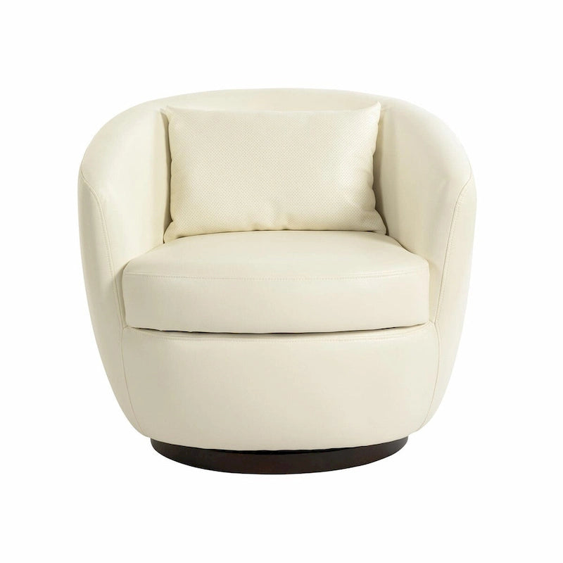 Fauteuil pivotant cylindrique moderne avec rangement