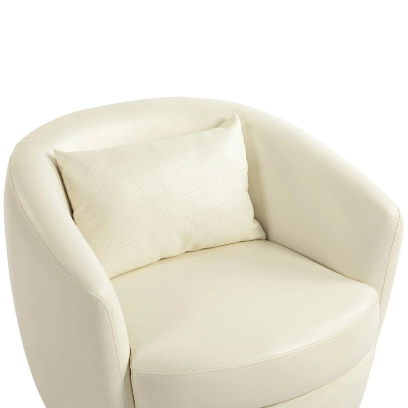 Fauteuil pivotant cylindrique moderne avec rangement