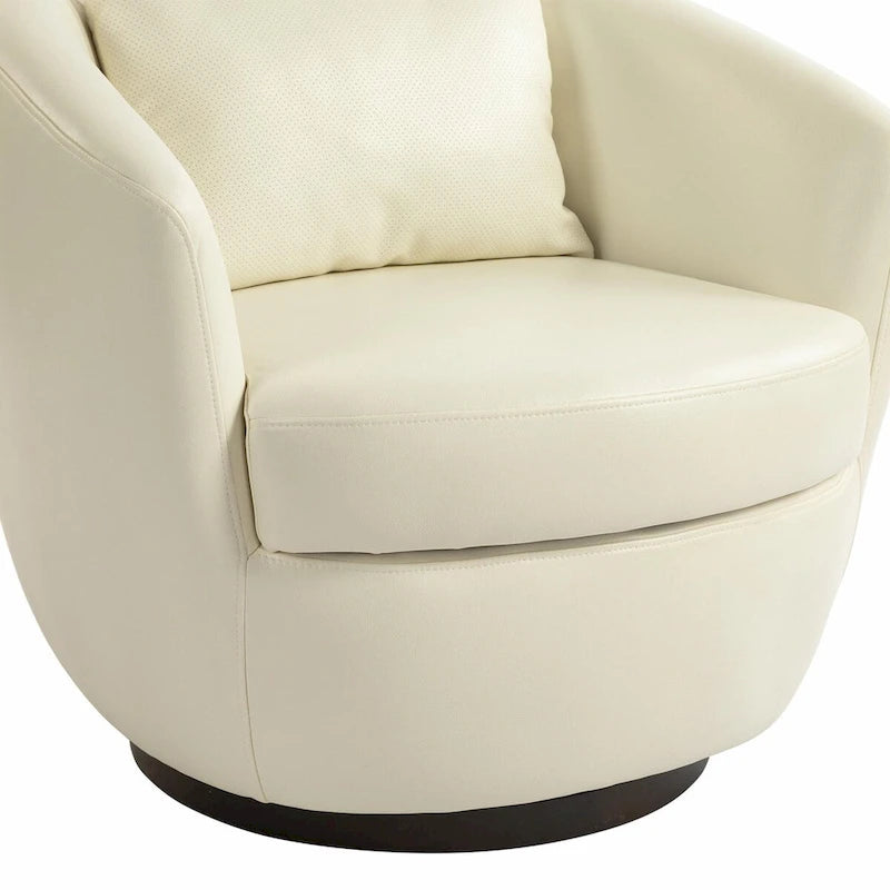 Fauteuil pivotant cylindrique moderne avec rangement