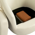 Fauteuil pivotant cylindrique moderne avec rangement