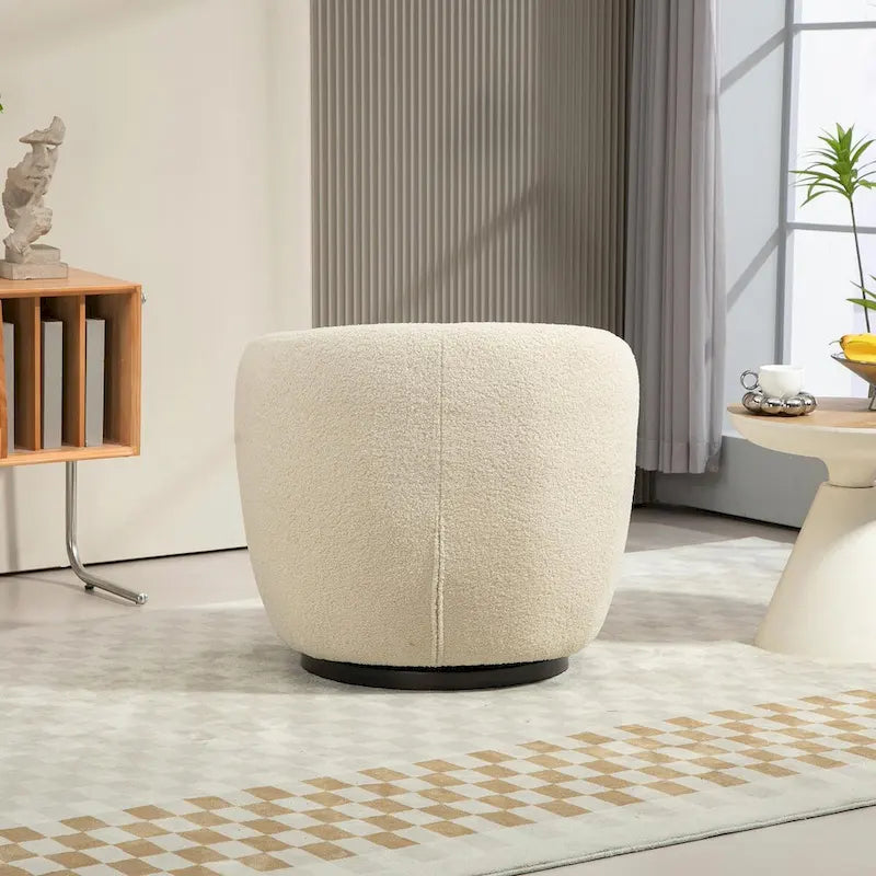 Fauteuil pivotant cylindrique moderne avec rangement
