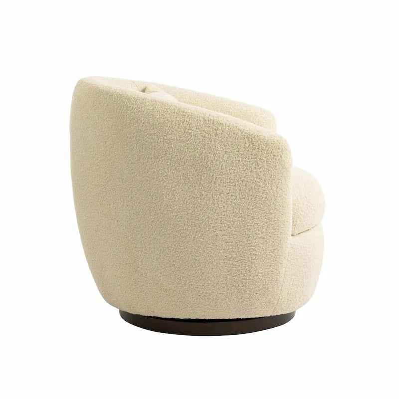 Fauteuil pivotant cylindrique moderne avec rangement