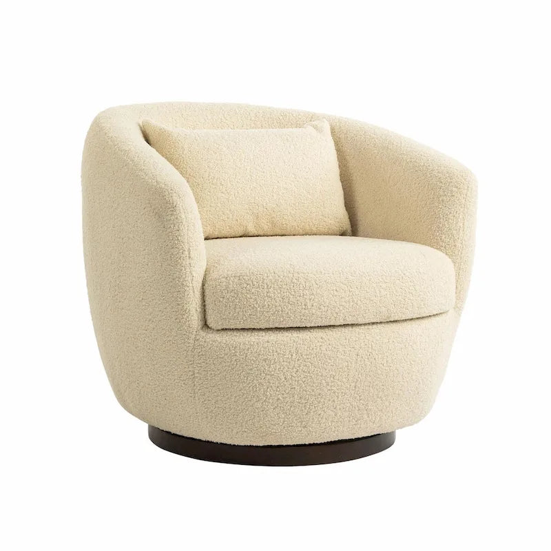 Fauteuil pivotant cylindrique moderne avec rangement