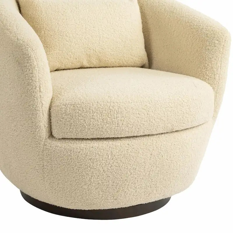 Fauteuil pivotant cylindrique moderne avec rangement